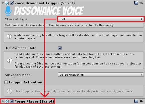 Broadcast Trigger configured for alternative player messaging