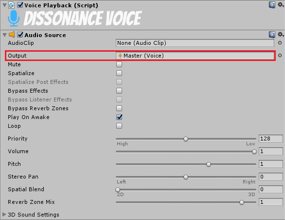 Playback Prefab With Output Highlighted