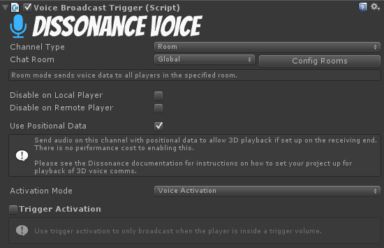 Voice chat unity